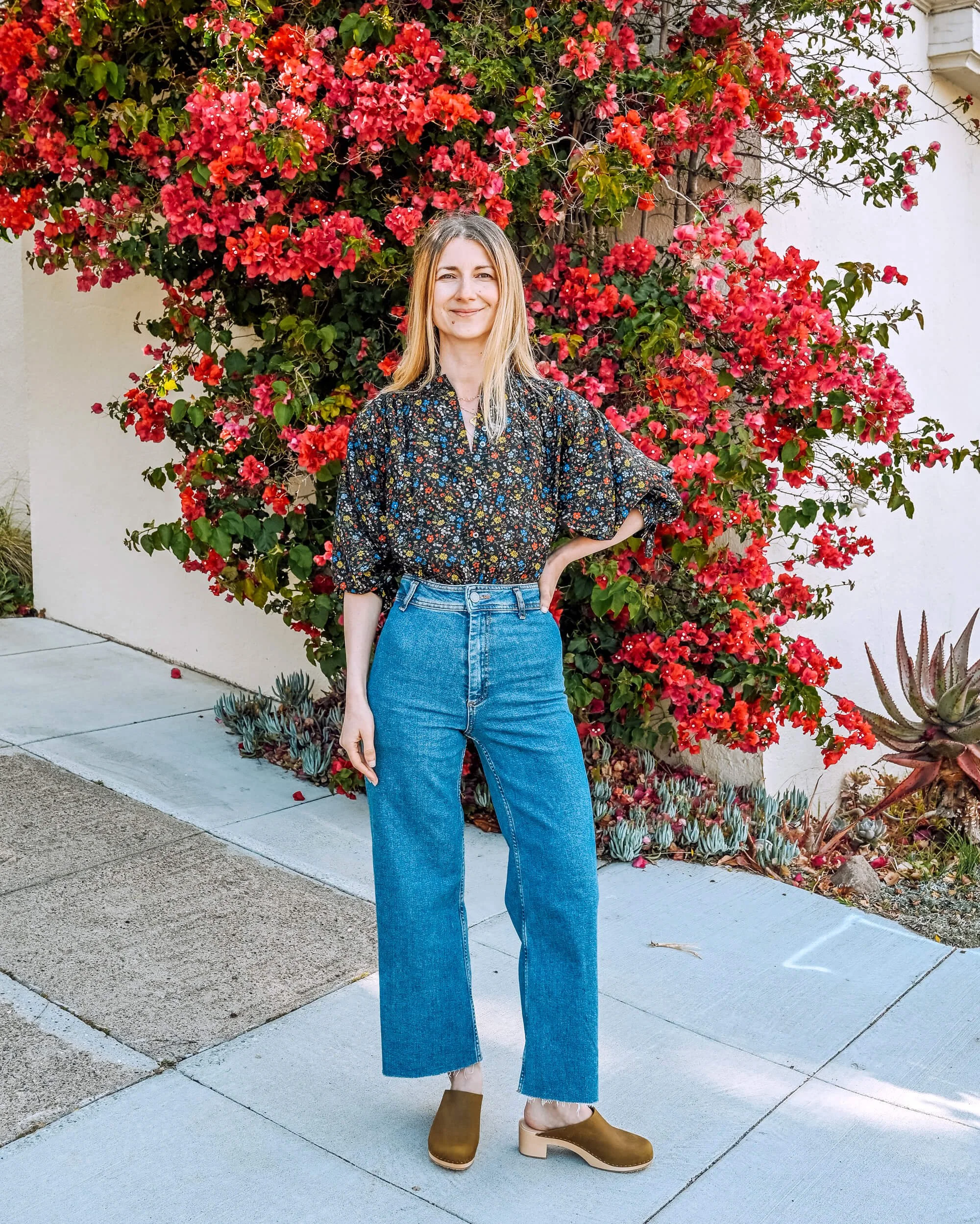 トップス theredthread S trailing rose tops THEREDTHREAD / ザレッドスレッド】S trailing rose tops